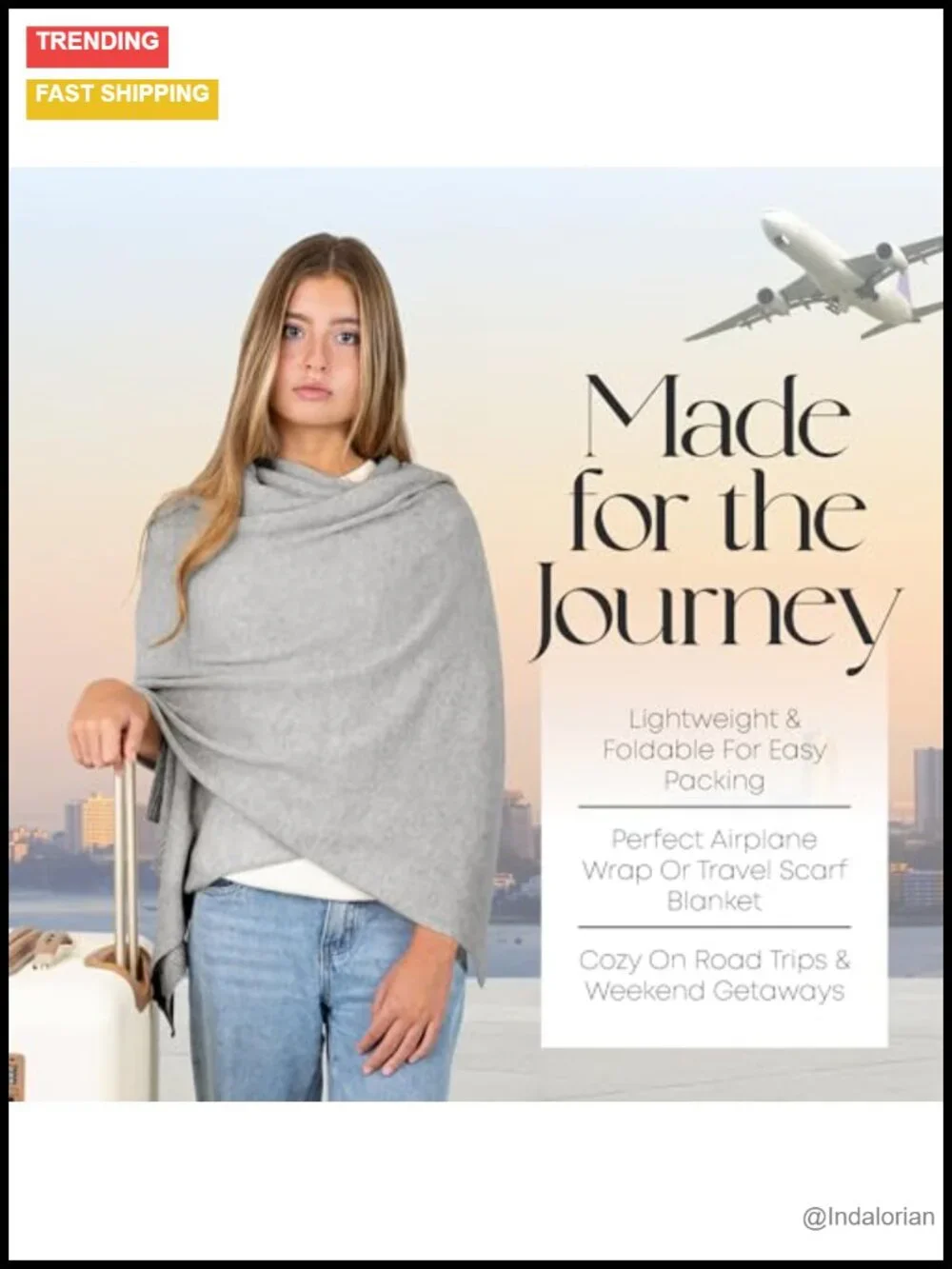 Cashmere Wool Blend Wrap Pashmina Shawl Scarf Travel 78x27